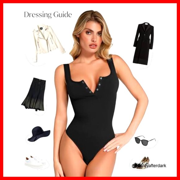 Rayon Blend Bodysuit with Tummy Control and Crotch Snaps - Picture 4 of 7